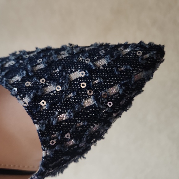 Unilady, Women's Chic Navy Blue Sequin Pointed Toe Heels byCall It Sprg, Sz 8.5 - Picture 10 of 12